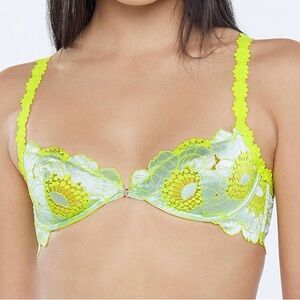 NWT Savage X Fenty SeashellBlue Poppylicious Lace Underwire Bra